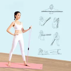 Dây kháng lực số 8 Justfit cho tập gym, yoga tại nhà - Dụng cụ thể thao dễ sử dụng, tay cầm êm ái, hỗ trợ giảm mỡ bụng hiệu quả