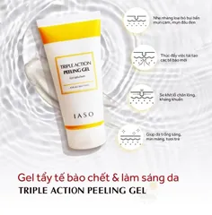 Gel Tẩy Da Chết Iaso Triple Action Peeling 150g - Giúp Làm Sáng Da, Loại Bỏ Mụn Cám, Dưỡng Ẩm Cho Mọi Loại Da