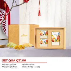 Hộp Quà Tết Mộc Hương Sơn QT1.06 - Mứt Thượng Hạng Mix Saffron Độc Quyền - Quà Tặng Ý Nghĩa Cho Ngày Tết