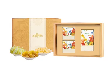 Hộp Quà Tết Mộc Hương Sơn QT1.06 - Mứt Thượng Hạng Mix Saffron Độc Quyền - Quà Tặng Ý Nghĩa Cho Ngày Tết