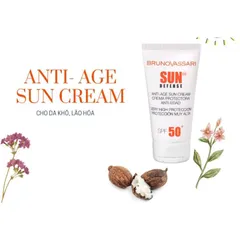 Kem Chống Nắng Bruno Vassari Sun Defense Anti-Age SPF50 - Bảo Vệ Da Tối Ưu, Giữ Ẩm, Ngăn Ngừa Lão Hóa, 50ml