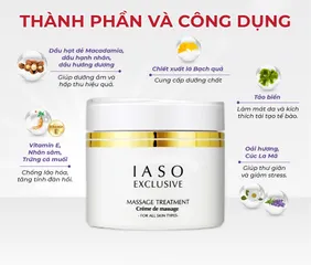 Kem Dưỡng Thải Độc IASO Exclusive - Hỗ Trợ Săn Chắc, Sáng Da, Chăm Sóc Da Mệt Mỏi, 250ml