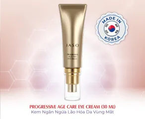 Kem Dưỡng Mắt IASO Progressive Age Care - Hỗ Trợ Trẻ Hóa Da, Mờ Quầng Thâm, Bọng Mắt và Nếp Nhăn - 30ml