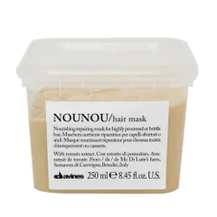 Kem ủ tóc Davines Nounou 250ml - Phục hồi tóc khô hư tổn, nuôi dưỡng mềm mượt, không chứa bảo quản, hương cam chanh thơm mát