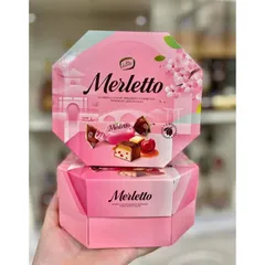 Kẹo Socola Vị Anh Đào Merletto Nga - Hương Vị Độc Đáo Caramel Sang Trọng, Quà Tết Ý Nghĩa 150g