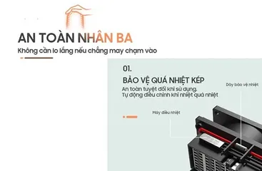 Máy Sưởi Gốm Bear DNQ-C20B1 2000W - Công Nghệ Sưởi PTC Hiện Đại, Yên Tĩnh, An Toàn Cho Mùa Đông ấm áp
