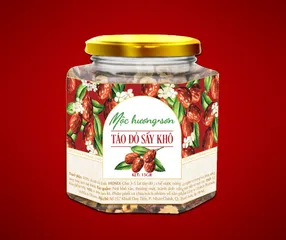 Hộp quà Tết Mộc Hương Sơn - Set mứt saffron và táo đỏ sấy cao cấp, món quà sang trọng cho người thân và bạn bè