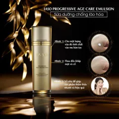 Sữa Dưỡng Trẻ Hóa Da IASO Progressive Age Care Emulsion - Serum Giúp Xóa Nếp Nhăn, Cải Thiện Độ Ẩm, Làn Da Sáng Mịn 100ml