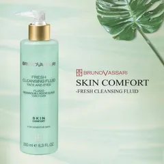 Sữa Rửa Mặt Bruno Vassari Skin Comfort - Dung Dịch Làm Sạch Da Chuyên Sâu 250ml, Cân Bằng Ẩm, Phục Hồi Da Nhạy Cảm