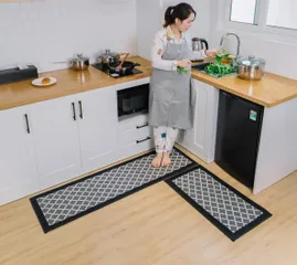 Thảm Bếp Sợi Dệt Cao Cấp Ghome TB21M2 - Thảm Chống Ẩm, Chống Trơn Trượt, Kiểu Dáng Hiện Đại, Thoải Mái Khi Nấu Nướng