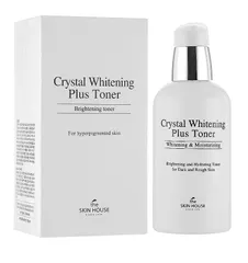 Nước Hoa Hồng The Skin House Crystal Whitening Plus Toner 130ml - Dưỡng Trắng Sáng Da, Làm Mờ Thâm Nám, Chứa Chiết Xuất Tự Nhiên