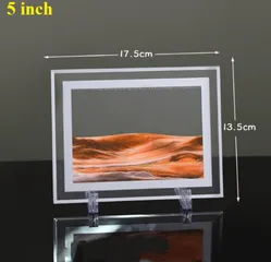 Tranh Cát Chảy 3D Để Bàn Trang Trí Khung Chữ Nhật - Nghệ Thuật Thư Giãn Sống Động, Chất Liệu Thủy Tinh và Acrylic