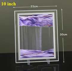Tranh Cát Chảy 3D Để Bàn Trang Trí Khung Chữ Nhật - Nghệ Thuật Thư Giãn Sống Động, Chất Liệu Thủy Tinh và Acrylic