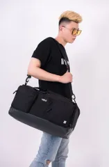 Túi trống du lịch thể thao chống nước Sport Gym Hier – Chất liệu Polyester, dung tích 37L, ngăn chứa giày thoáng khí, thiết kế trẻ trung, tiện lợi