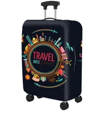 Túi Trùm Vali Du Lịch Chống Nước Travel Infograpics - Bảo Vệ Vali An Toàn Chống Thời Tiết, Phong Cách Hiện Đại
