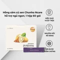 Viên Hồng Sâm Củ Sen Chunho Ncare - Hỗ Trợ Giấc Ngủ Chất Lượng, Tăng Cường Sức Khỏe, 60 Gói Bổ Dưỡng Từ Thiên Nhiên