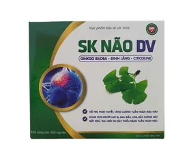 Viên Uống Bổ Não SK Não DV Dược Vương - Hỗ Trợ Tăng Cường Tuần Hoàn Máu Não, Giảm Đau Đầu, Mệt Mỏi - 10 Vỉ x 10 Viên