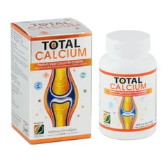 Viên uống Canxi David Health Total Calcium - Hỗ trợ phát triển xương khỏe mạnh với Magie và Vitamin D3, 60 viên