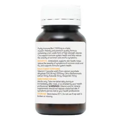 Viên uống hỗ trợ miễn dịch Purity Immune Bio HSC 1000mg - Bổ sung Vitamin C hữu cơ sinh học, tăng cường sức đề kháng và bảo vệ sức khỏe