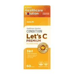 Viên uống Inno.N Condition Let's C Premium - Bổ sung Vitamin C, D và Kẽm Tăng Đề Kháng, Hỗ Trợ Sức Khỏe Tổng Quát, Hộp 60 Viên