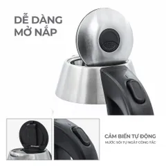 Ấm Siêu Tốc Thủy Tinh Lebenlang LBWE2626 - Công Suất 1850W-2200W, Dung Tích 1.8L, Đế Xoay 360 Độ, Tự Ngắt Khi Nước Sôi