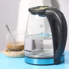 Ấm Siêu Tốc Thủy Tinh Chefman CM-736T - Dung Tích 2 Lít, Công Suất 1500W, Thiết Kế Cao Cấp, Đun Nước Nhanh Chóng, Tiện Lợi Sử Dụng