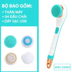 Bàn chải tắm điện tự động Mifan - Thiết bị làm đẹp 4 trong 1, công nghệ massage và làm sạch sâu cho cơ thể với 4 đầu chải, chống nước IPX6.