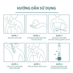 Bàn chải tắm điện tự động Mifan - Thiết bị làm đẹp 4 trong 1, công nghệ massage và làm sạch sâu cho cơ thể với 4 đầu chải, chống nước IPX6.