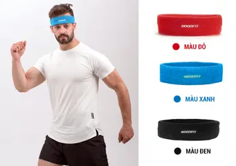 Băng Đô Thể Thao GoodFit GF802SB - Chất liệu Siêu Mềm, Thấm Hút Mồ Hôi Tối Ưu, Thiết Kế Unisex, Màu Đỏ, Xanh, Đen