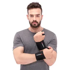 Băng quấn cổ tay tập gym Goodfit GF301W màu đen - Hỗ trợ tăng lực, giảm chấn thương cho người tập thể hình, dụng cụ thể thao chất lượng.