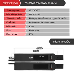 Băng quấn cổ tay tập gym Goodfit GF301W màu đen - Hỗ trợ tăng lực, giảm chấn thương cho người tập thể hình, dụng cụ thể thao chất lượng.
