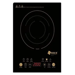 Bếp điện từ đơn Arber AB301 - Công suất 2200W, Mặt kính Ceramic chống trầy xước, Hẹn giờ và Khóa trẻ em, Dễ sử dụng cho mọi gia đình
