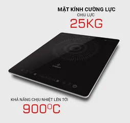 Bếp Từ Đơn Kalpen ICK-1613 Có Hẹn Giờ - Mặt Kính Cường Lực Chịu Nhiệt, Điều Khiển Cảm Ứng, Tiết Kiệm Điện, Thích Hợp Cho Gia Đình 4-6 Người