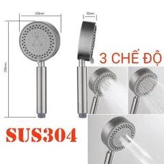 Bộ vòi sen tắm Inox 304 HOBBY Home Decor - 3 chế độ phun nước nóng lạnh, thiết bị gia đình cao cấp cho chung cư, căn hộ đô thị.