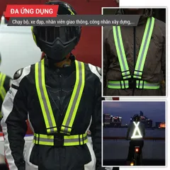Dây đai phản quang chạy bộ, đạp xe GoodFit GF04RA - Bảo vệ an toàn với phản quang ban đêm, dụng cụ thể thao lý tưởng cho người yêu thể thao