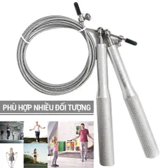 Dây Nhảy Thể Dục Điều Chỉnh Độ Dài Goodfit GF901JR - Dây Nhảy Thép Bọc PU Siêu Bền Cho Tập Luyện Trong Nhà Và Ngoài Trời