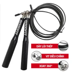 Dây Nhảy Thể Dục Điều Chỉnh Độ Dài Goodfit GF901JR - Dây Nhảy Thép Bọc PU Siêu Bền Cho Tập Luyện Trong Nhà Và Ngoài Trời