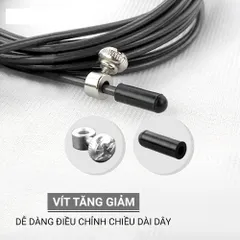 Dây Nhảy Thể Dục Điều Chỉnh Độ Dài Goodfit GF901JR - Dây Nhảy Thép Bọc PU Siêu Bền Cho Tập Luyện Trong Nhà Và Ngoài Trời