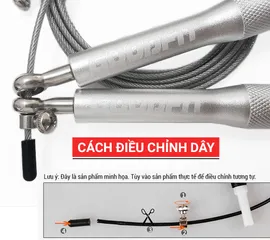Dây Nhảy Thể Dục Điều Chỉnh Độ Dài Goodfit GF901JR - Dây Nhảy Thép Bọc PU Siêu Bền Cho Tập Luyện Trong Nhà Và Ngoài Trời