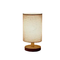 Đèn Ngủ Bàn Gỗ Huta G1S Chao Vải Lanh - Đèn LED Ánh Sáng Vàng Ấm, Thiết Kế Vintage Cho Không Gian Ấm Cúng