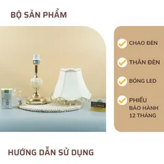 Đèn Ngủ Huta Light For Life CD1 - Đèn Bàn Sang Trọng Bằng Thép và Sứ, Tiết Kiệm Điện, Trang Trí Nội Thất Thông Minh