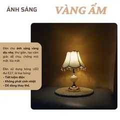 Đèn Ngủ Huta Light For Life CD1 - Đèn Bàn Sang Trọng Bằng Thép và Sứ, Tiết Kiệm Điện, Trang Trí Nội Thất Thông Minh