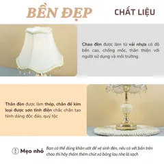 Đèn Ngủ Huta Light For Life CD1 - Đèn Bàn Sang Trọng Bằng Thép và Sứ, Tiết Kiệm Điện, Trang Trí Nội Thất Thông Minh