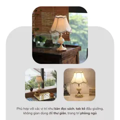 Đèn Ngủ Huta Light For Life CD1 - Đèn Bàn Sang Trọng Bằng Thép và Sứ, Tiết Kiệm Điện, Trang Trí Nội Thất Thông Minh