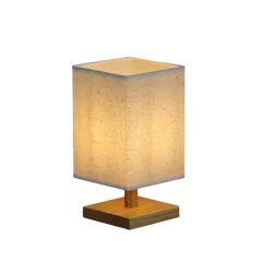 Đèn Ngủ Để Bàn Huta Light For Life G3 - Chao Vuông Vải Lanh Vintage, Ánh Sáng Vàng Ấm Thư Giãn, Trang Trí Nội Thất Hiện Đại