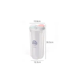 Hộp bảo quản thực phẩm trong suốt Jiashi nhựa PP 2500ml - Thiết kế nhiều ngăn tiết kiệm không gian tủ bếp, an toàn cho sức khỏe