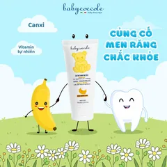 Kem Đánh Răng Babycoccole Hỗ Trợ Ngăn Ngừa Sâu Răng Cho Bé 12M+ - Hương Trái Cây Ngọt Ngào, An Toàn Khi Nuốt