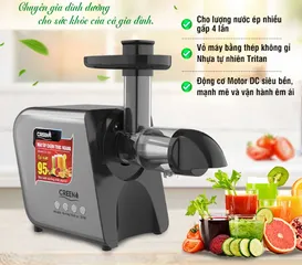 Máy Ép Chậm Trục Ngang Creen CRJ-250 - Ép Kiệt 95% Nước, Công Suất 250W, Tiết Kiệm Dinh Dưỡng, Dễ Vệ Sinh - Thích Hợp Cho Nhà Bếp