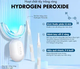 Máy làm trắng răng Halio Blue Light chuyên nghiệp - Thiết bị làm trắng an toàn, hiệu quả với công nghệ ánh sáng xanh và 16 đèn LED