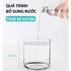 Máy Phun Sương Tạo Ẩm Mini Jiashi MPS02 Có Đèn LED - Dung Tích 220ml, Tinh Dầu Thơm, Thiết Kế Hiện Đại, Tạo Độ Ẩm Lý Tưởng